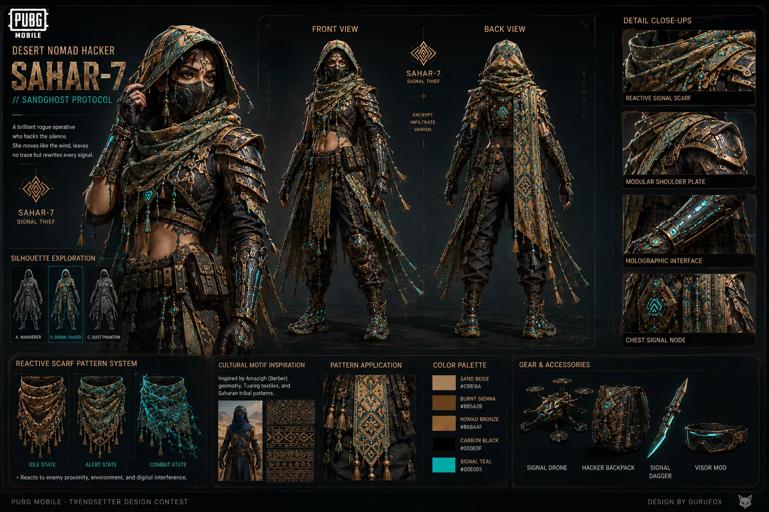 PUBG MOBILE - Sahar-7 (Female) design project