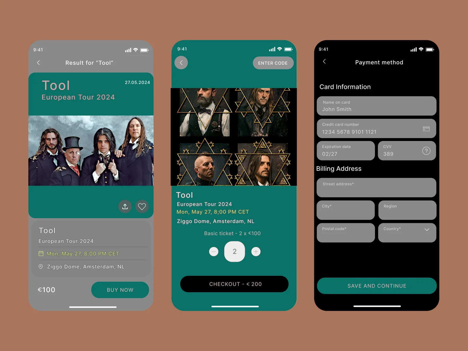 Credit Card Checkout design project