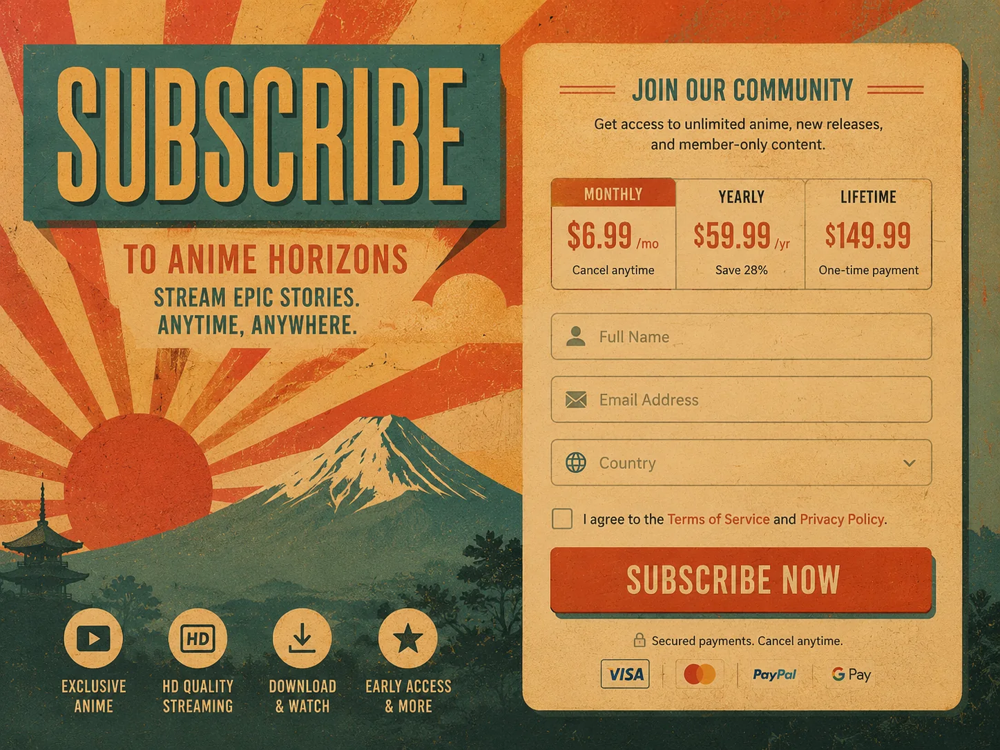 Subscription Concept design project