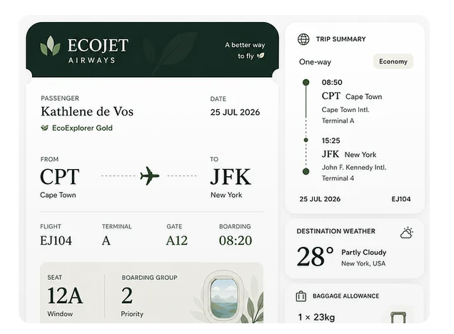 Boarding Pass Concept design project