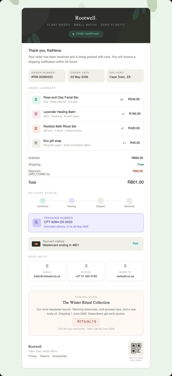 Purchase Receipt design project